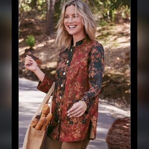 Soft Surroundings Women's Cherry Blossom Top NWT Size Large